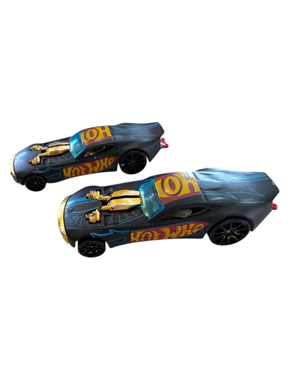 Hot Wheels Racing Nitro Door Slammer Gold Black Matching Set of 2 Cars